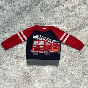 NWOT Baby GAP Firetruck Sweater